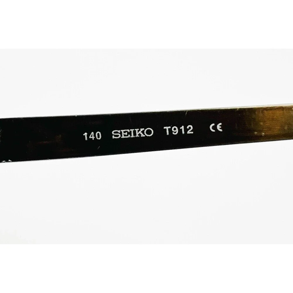 Seiko Eyeglasses Mens Brown Titanium T912 Rectangular 54-17-140